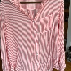 Velvet ❤️ Heart M striped & Peach Button Down Shirt